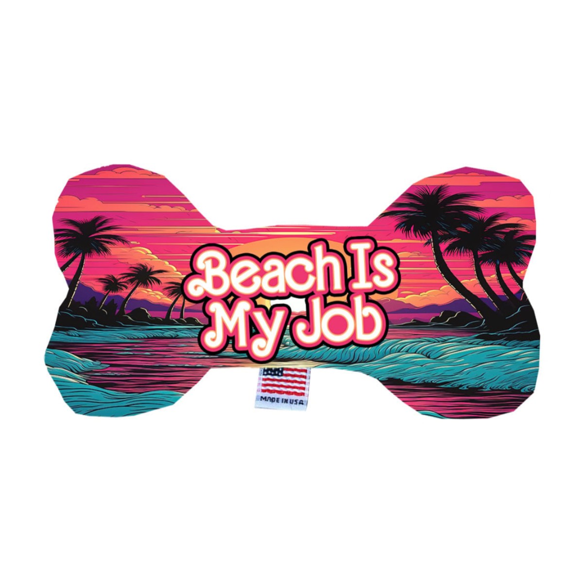 Mirage Bone Dog Toy - Beach is My Job