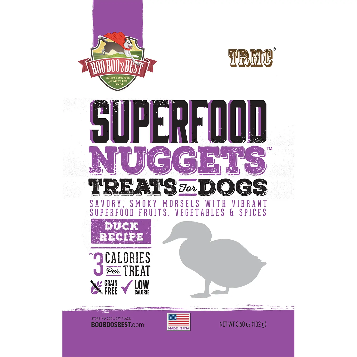Boo Boo's Best SuperFood Nuggets Dog Treats - Duck