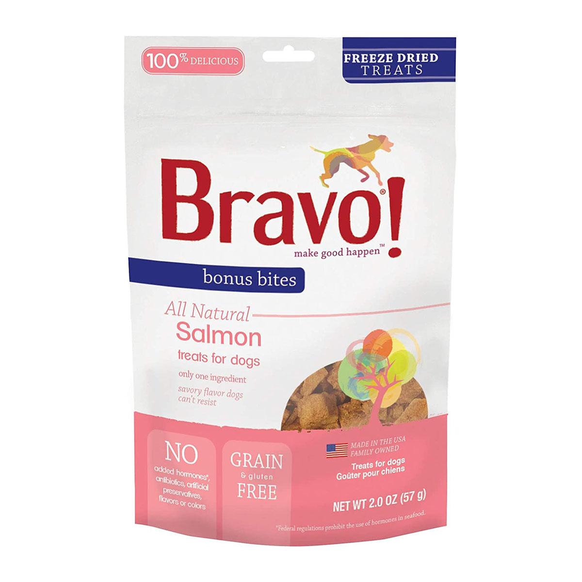Bravo! Bonus Bites Freeze Dried Dog Treats - Salmon