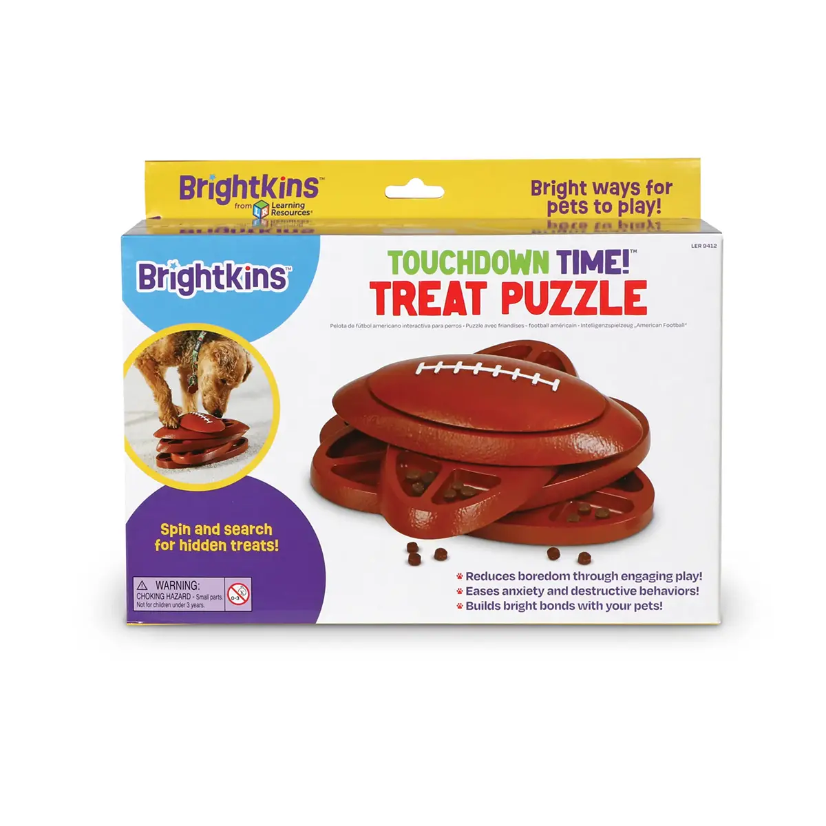 Brightkins Treat Puzzle Dog Toy - Touchdown Time