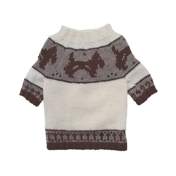 Klippo Brown Doggies and Pattern Dog Sweater