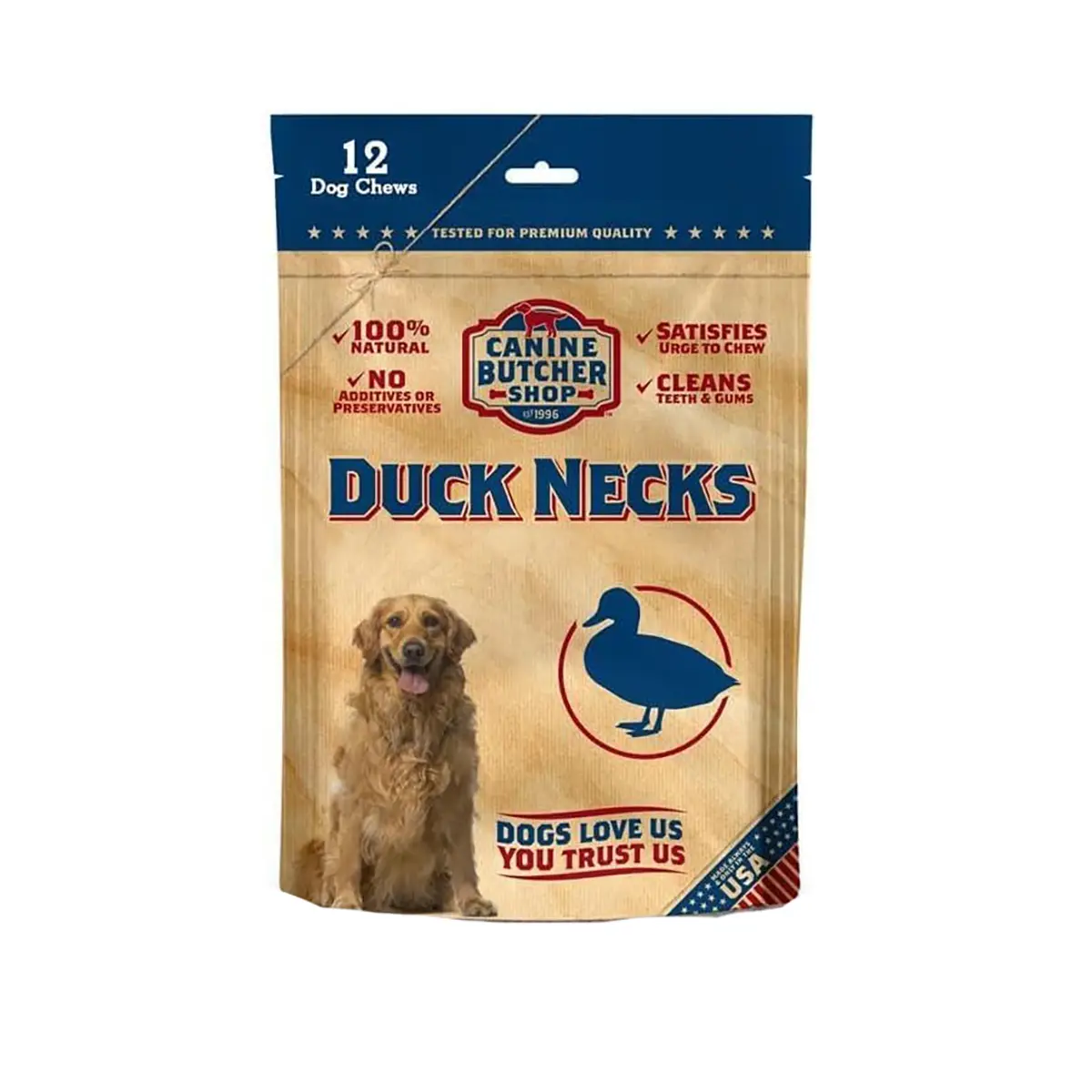 Canine Butcher Shop Dog Treat - Duck Neck 