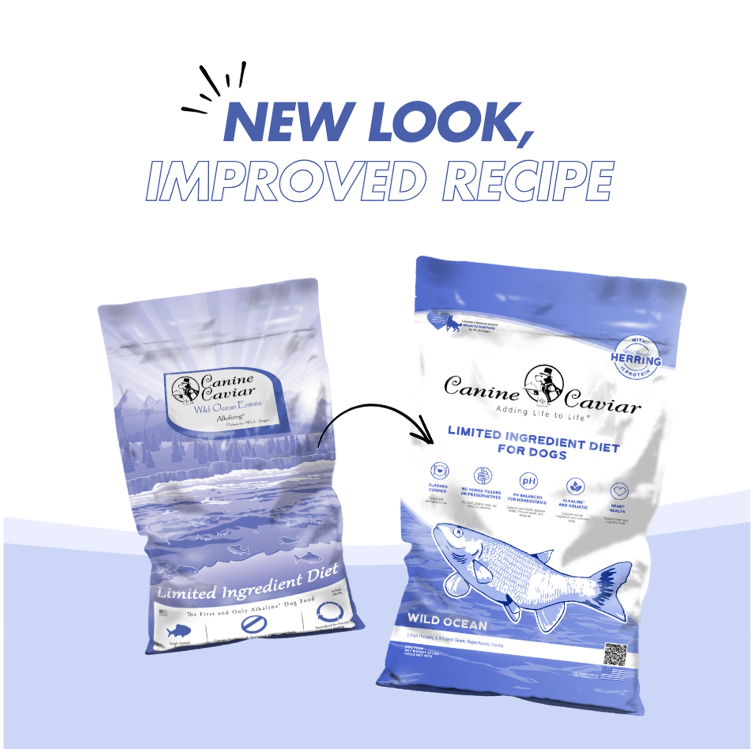 Canine Caviar Limited-Ingredient Alkaline Holistic Dry Dog Food - Wild Ocean with Herring & Teff