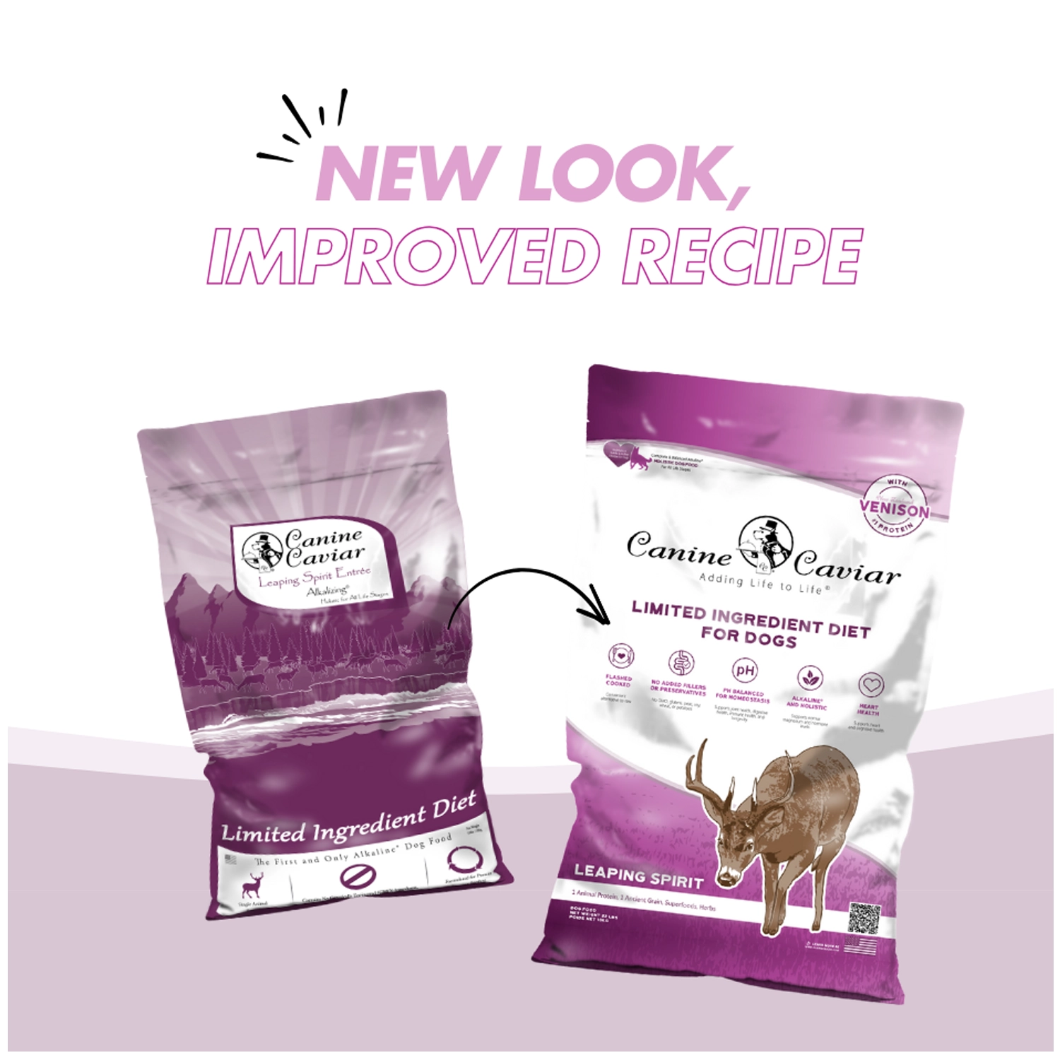Canine Caviar Limited-Ingredient Alkaline Holistic Dry Dog Food - Leaping Spirit with Venison & Pearl Millet