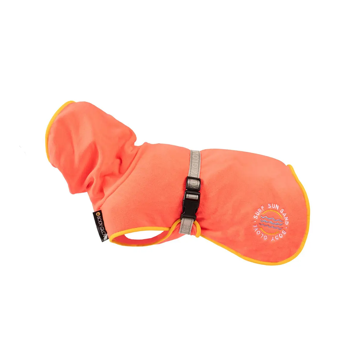 Carolina Pet Body Glove Surf Towel Dog Robe - Neon Coral