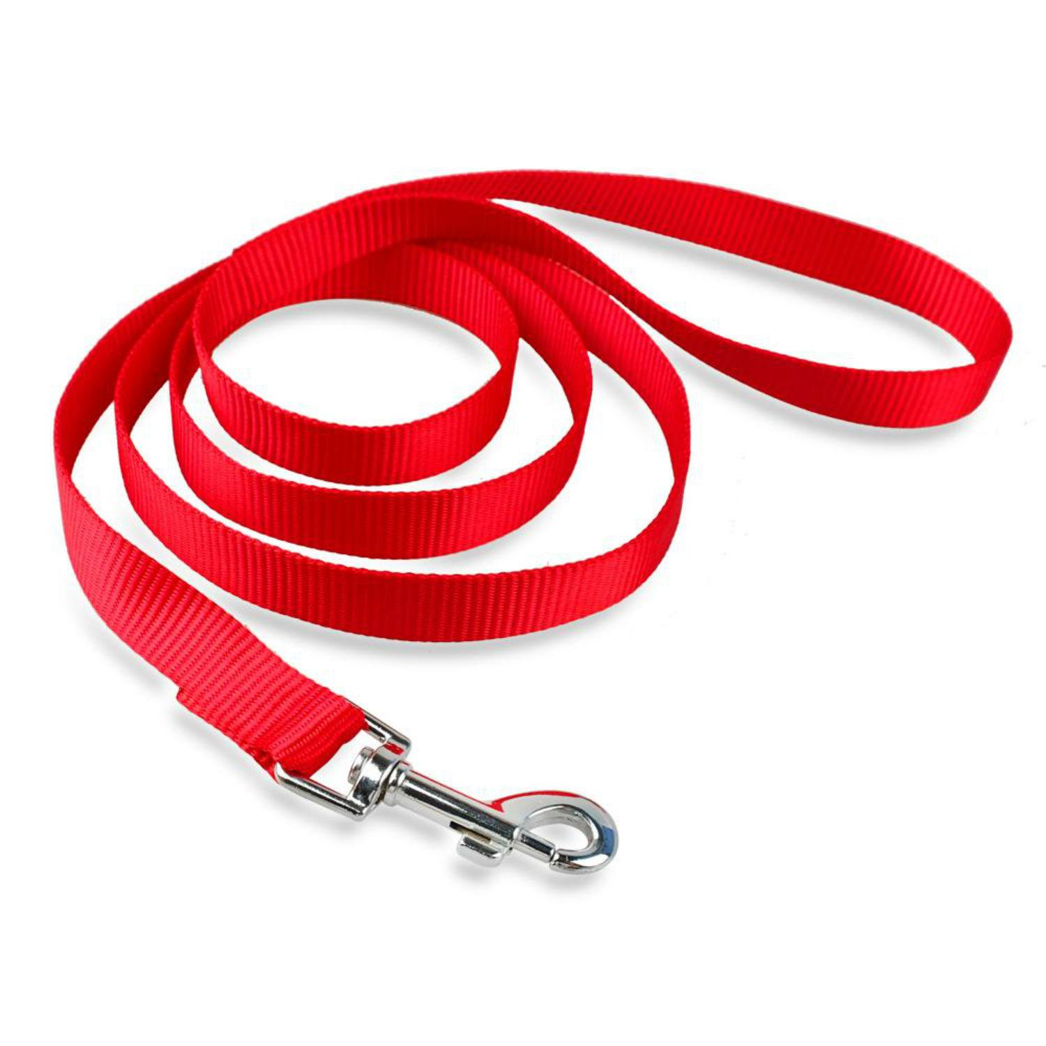 Casual Canine Nylon Dog Leash - Tomato Red