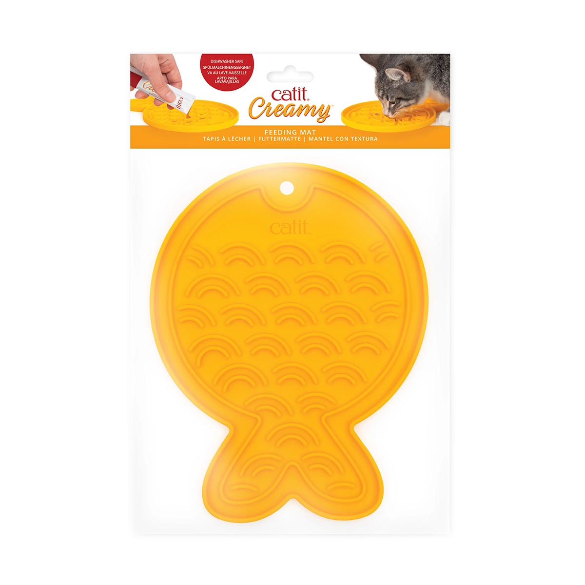 Catit Creamy Cat Feeding Mat Fish Shaped 