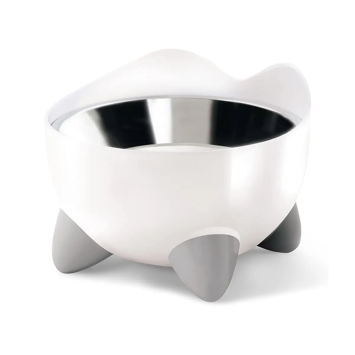 Catit Pixi Elevated Cat Feeding Dish - White