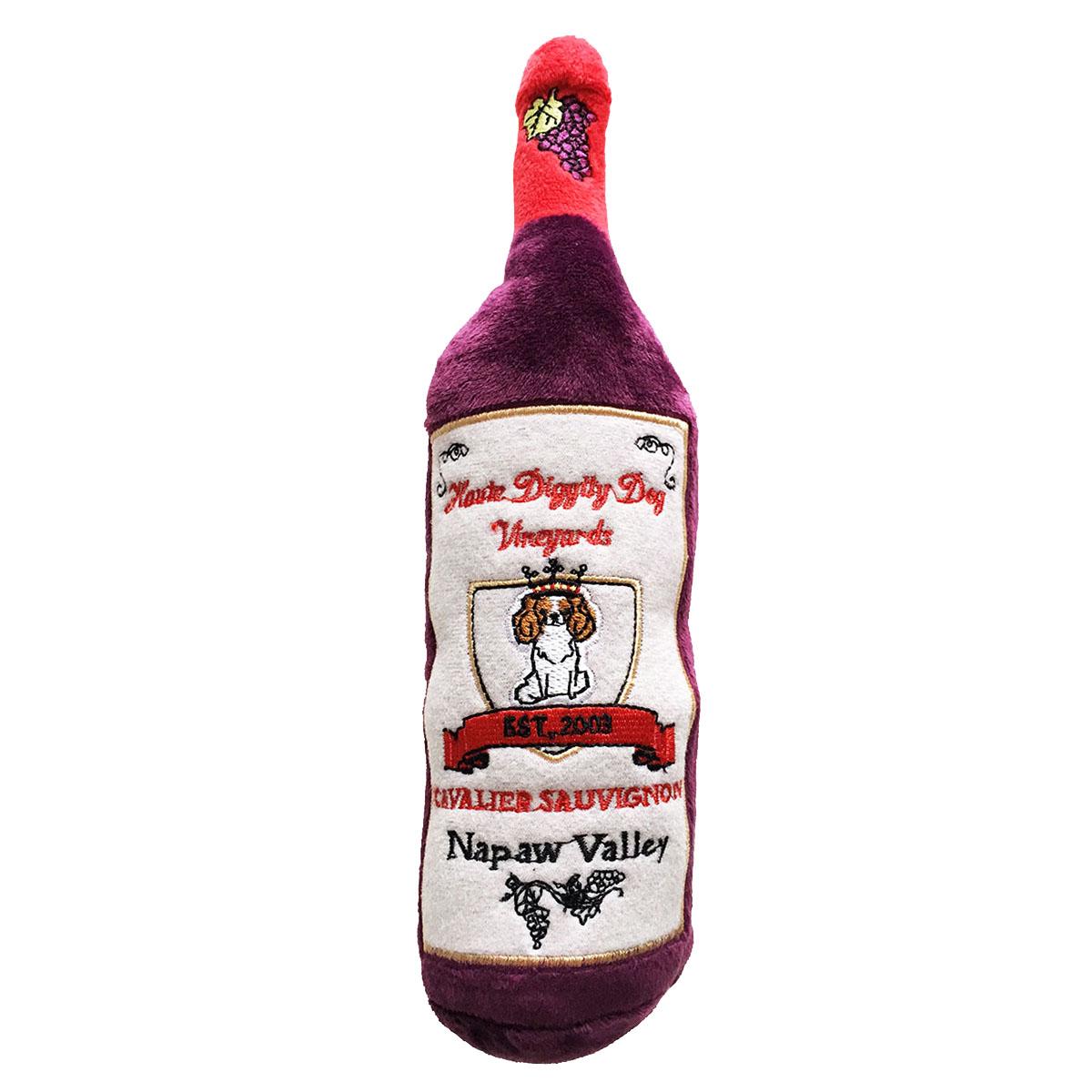 Haute Diggity Dog Plush Dog Toy - Red Wine Bottle 