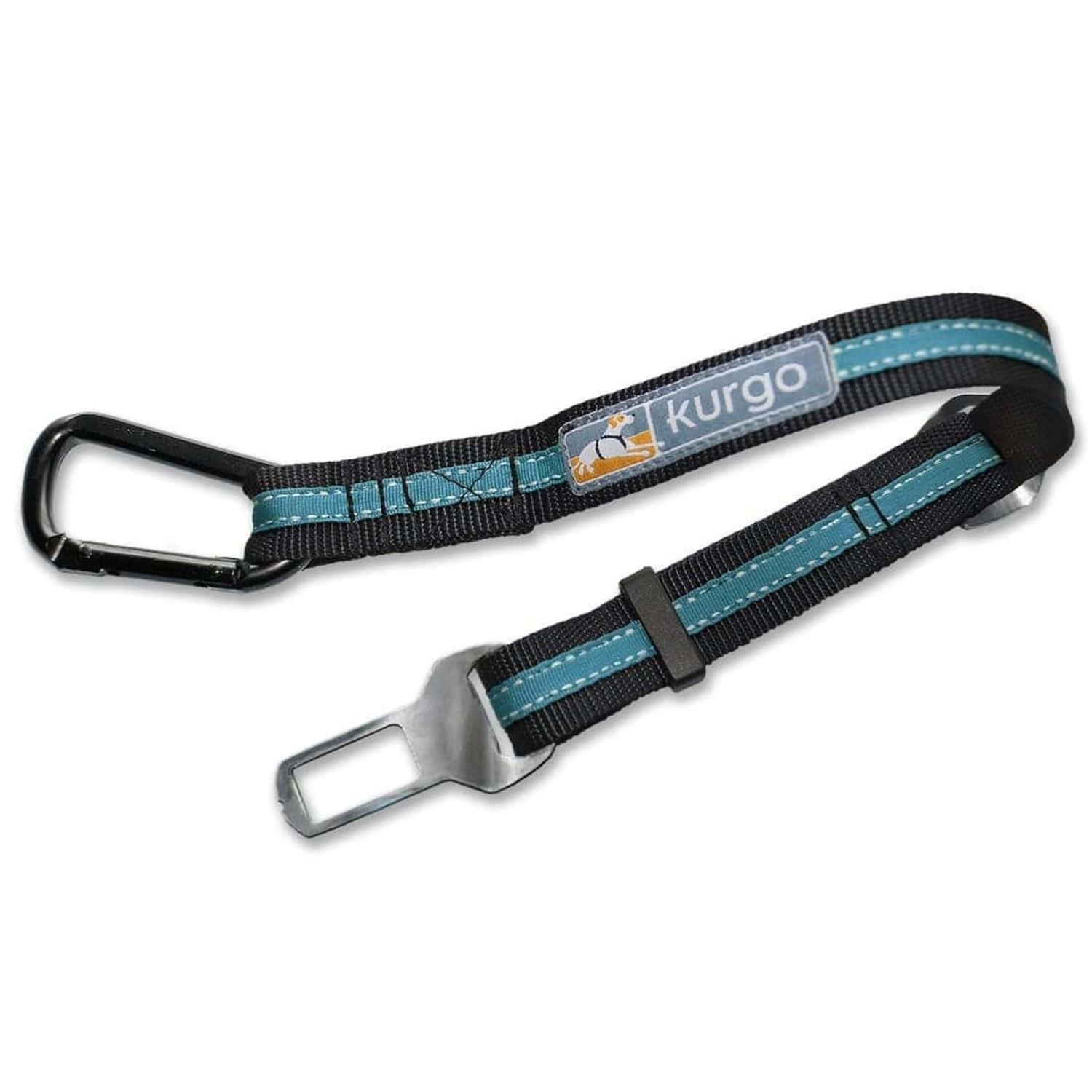 Kurgo Direct to Seatbelt Tether - Black/Coastal Blue