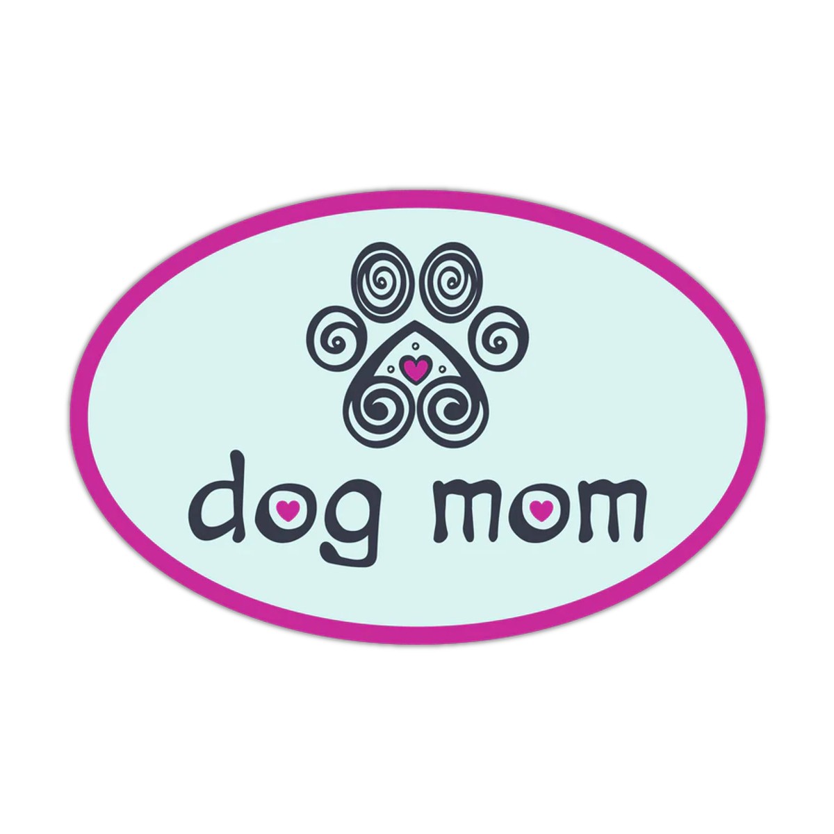 Dog Speak Oval Magnet - Dog Mom
