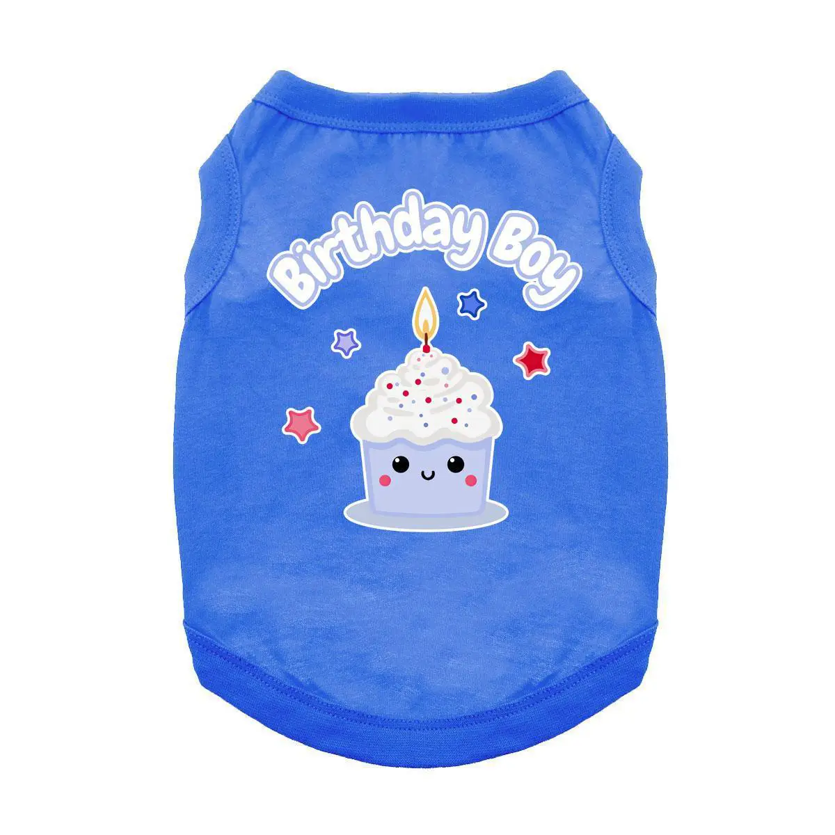 Birthday Boy Fun Dog Shirt by Doggie Design - Blue