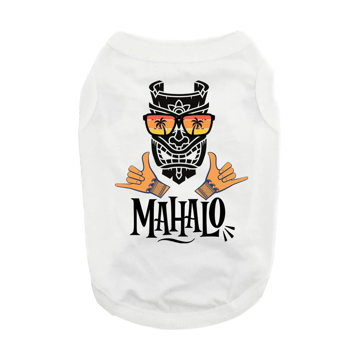 Mahalo Fun Dog Shirt by Doggie Design - White