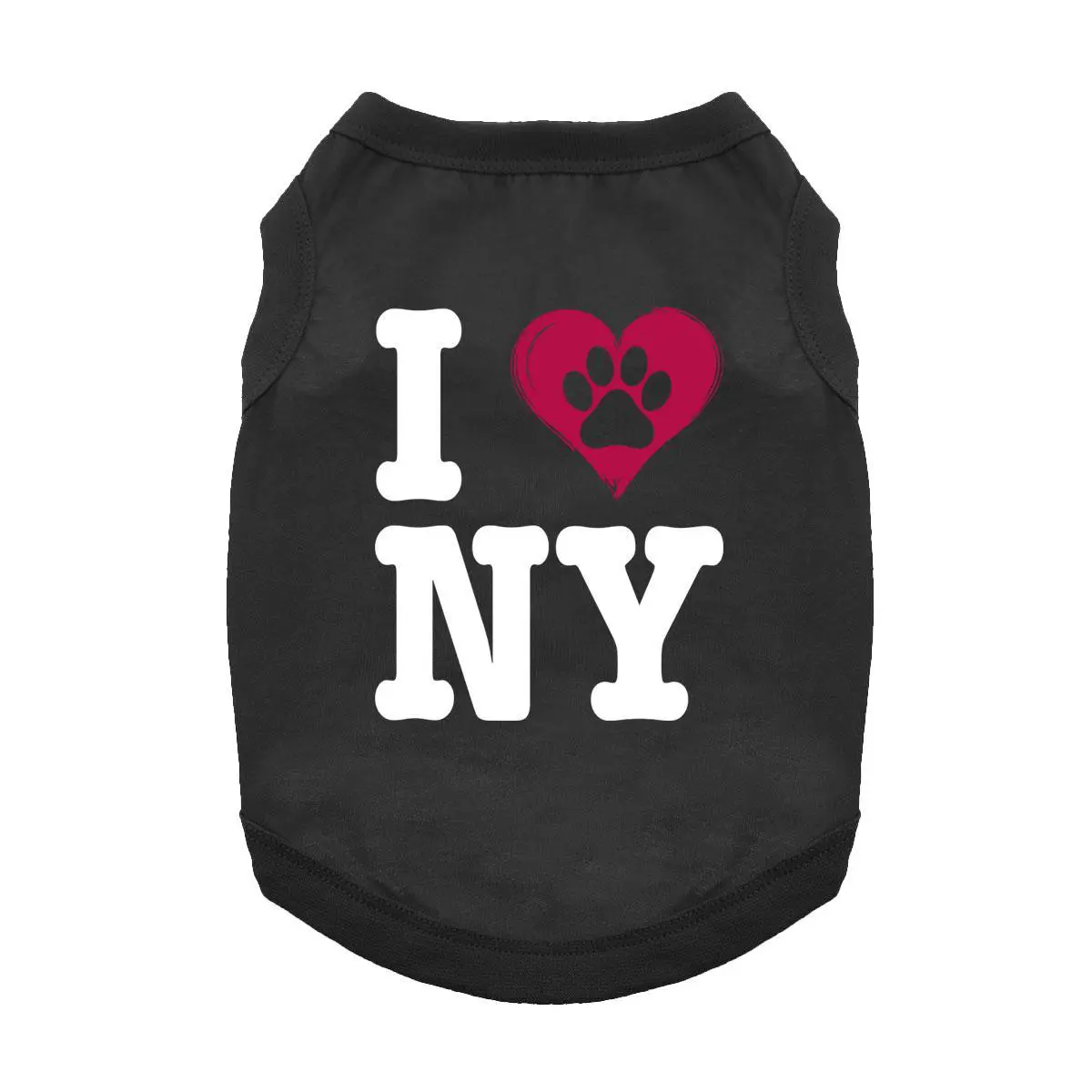 I Love New York Fun Dog Shirt by Doggie Design - Jet Black