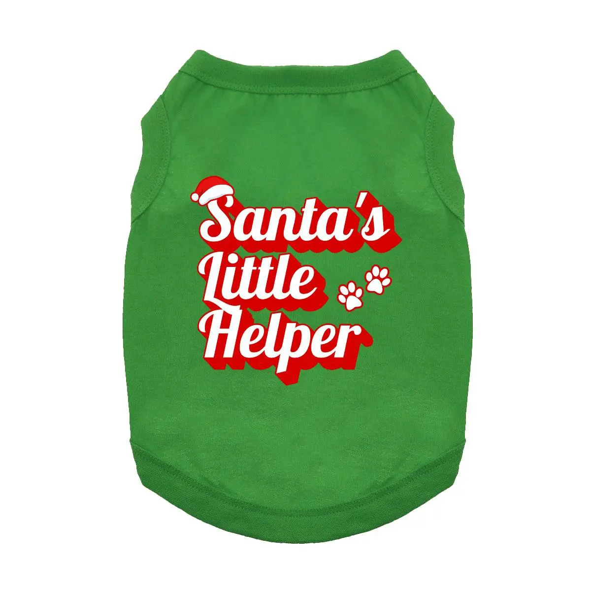 Santa's Little Helper Holiday Fun Dog Shirt by Doggie Design - Green