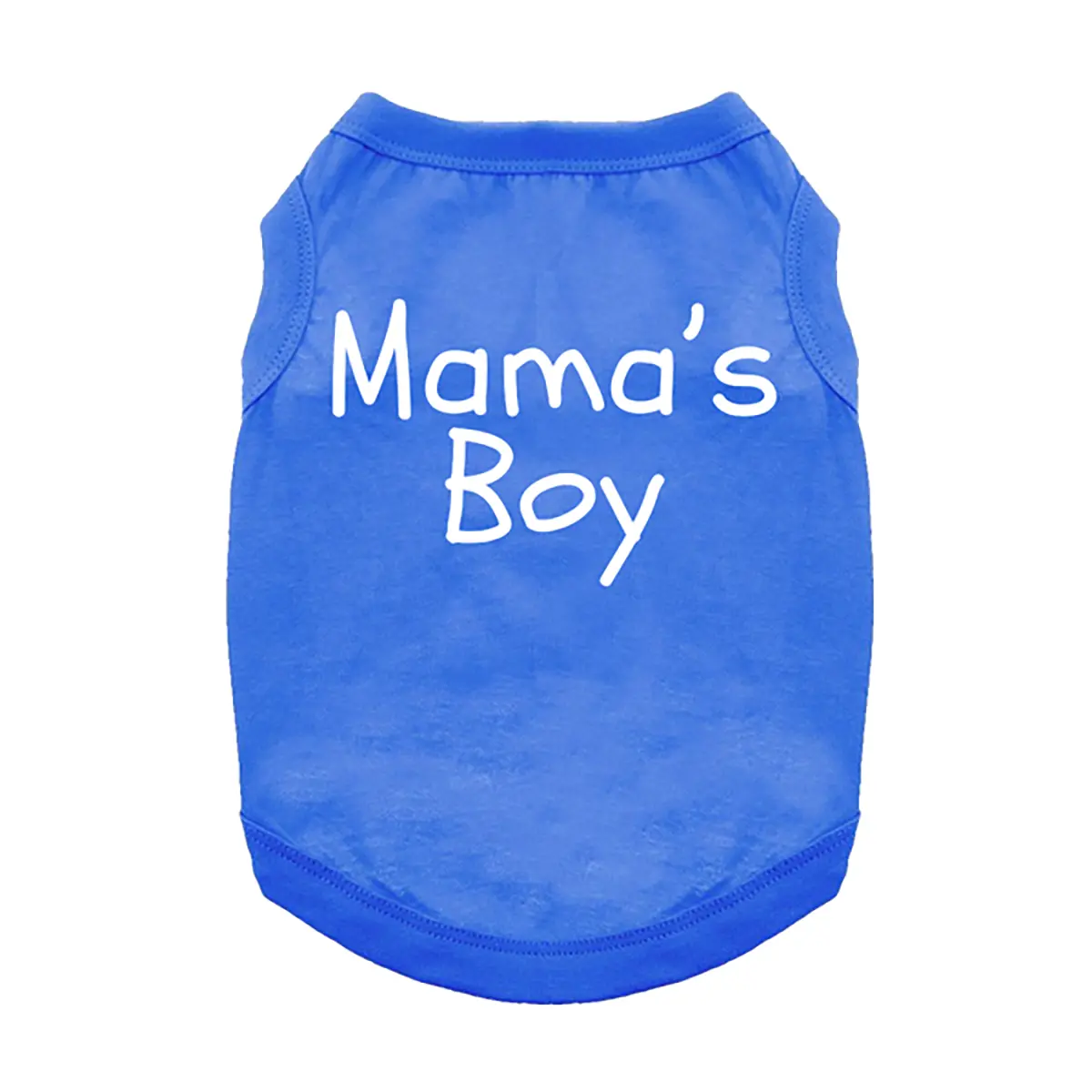 Mama's Boy Fun Dog Shirt by Doggie Design - Blue