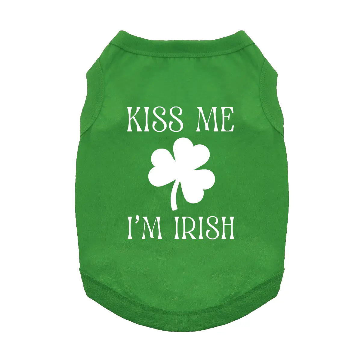Kiss Me I'm Irish Fun Dog Shirt by Doggie Design - Emerald Green