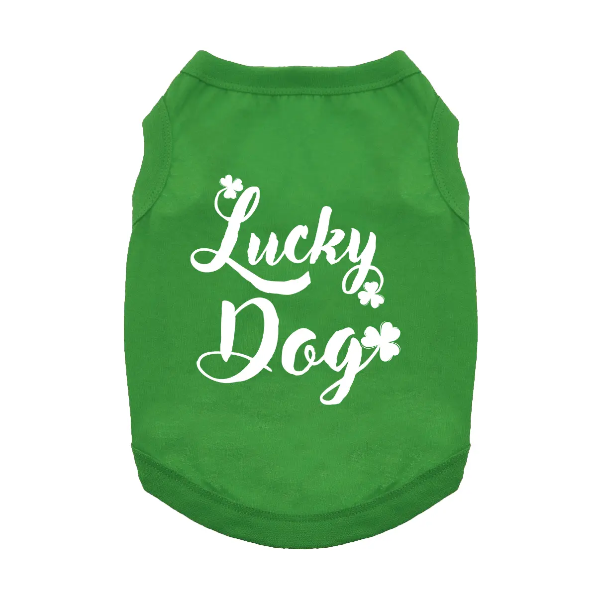 Lucky Dog Fun Dog Shirt by Doggie Design - Emerald Green
