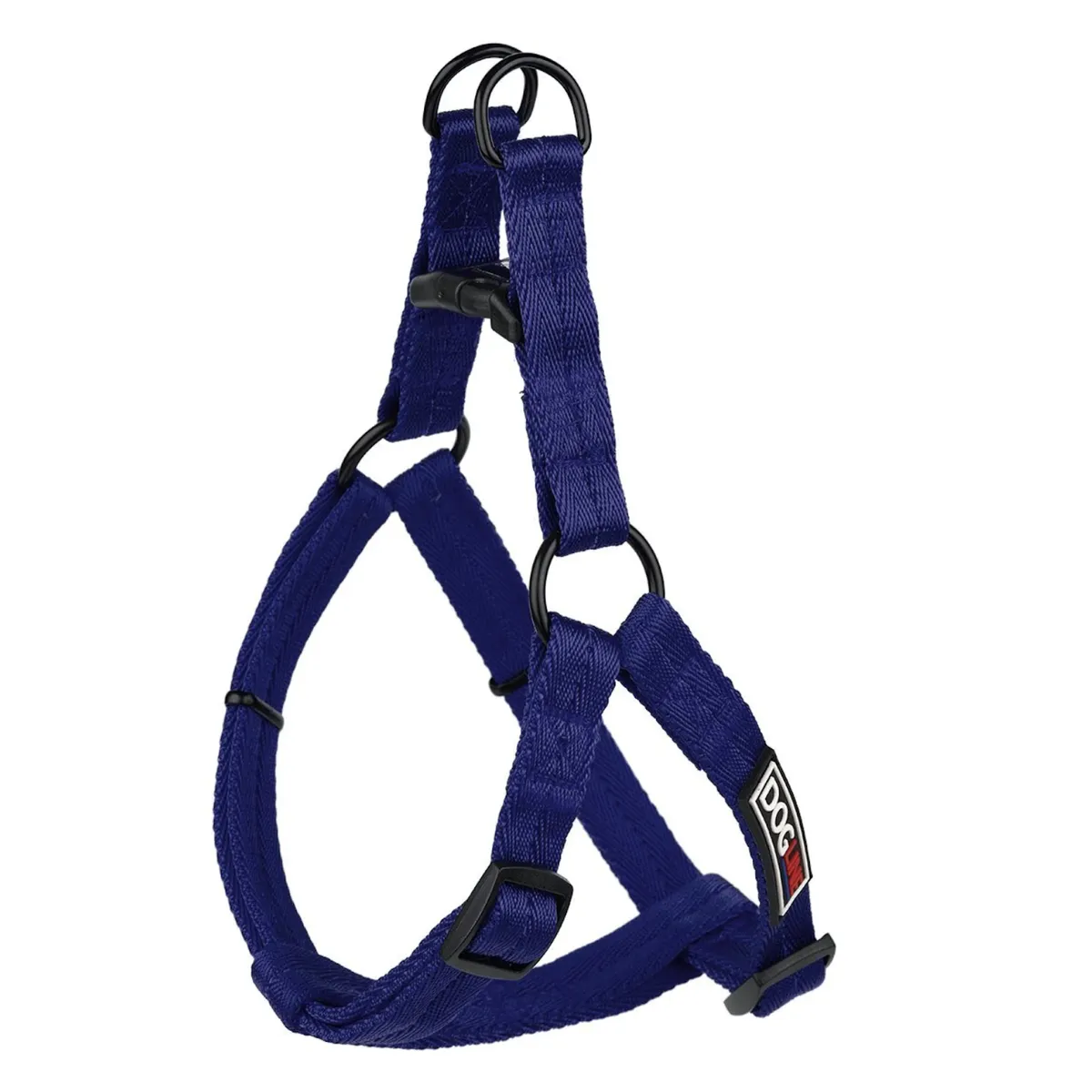 Dogline Flat Nylon Dog Harness - Navy Blue 