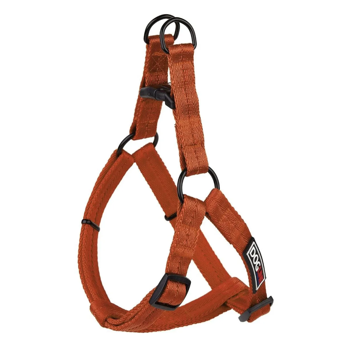 Dogline Flat Nylon Dog Harness - Orange