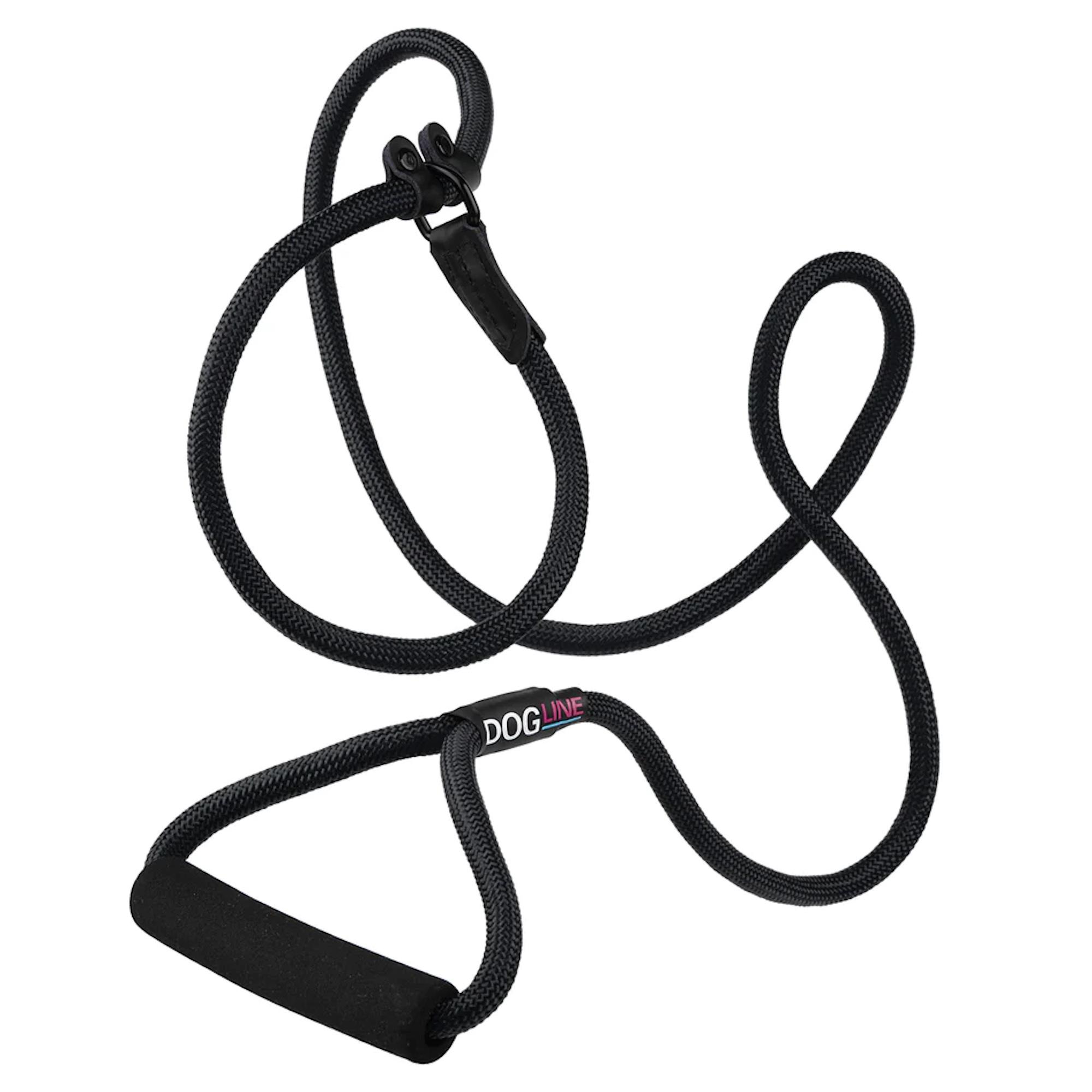 Dogline Round Nylon Slip Lead - Black