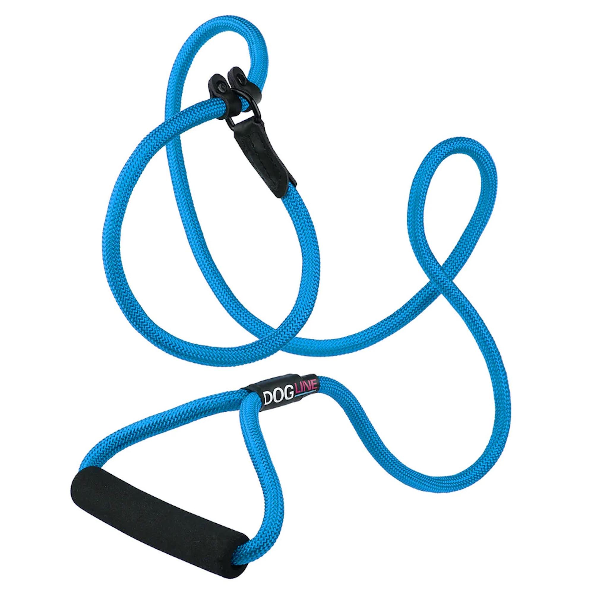 Dogline Round Nylon Slip Lead - Cyan