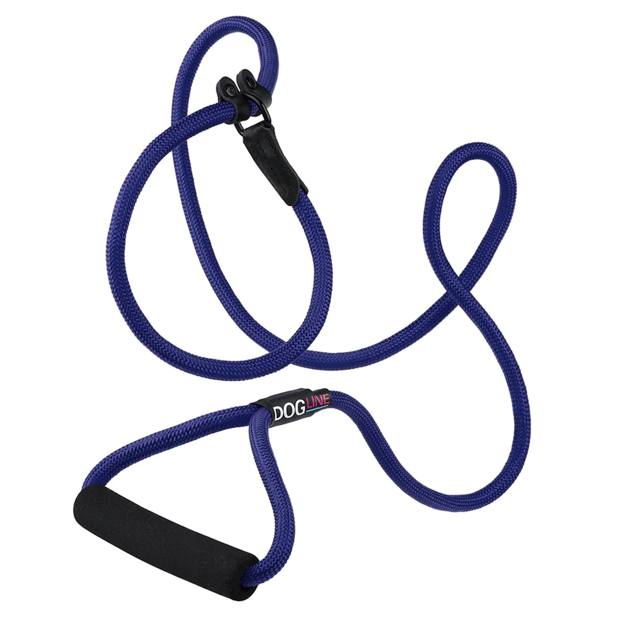 Dogline Round Nylon Slip Lead - Navy Blue
