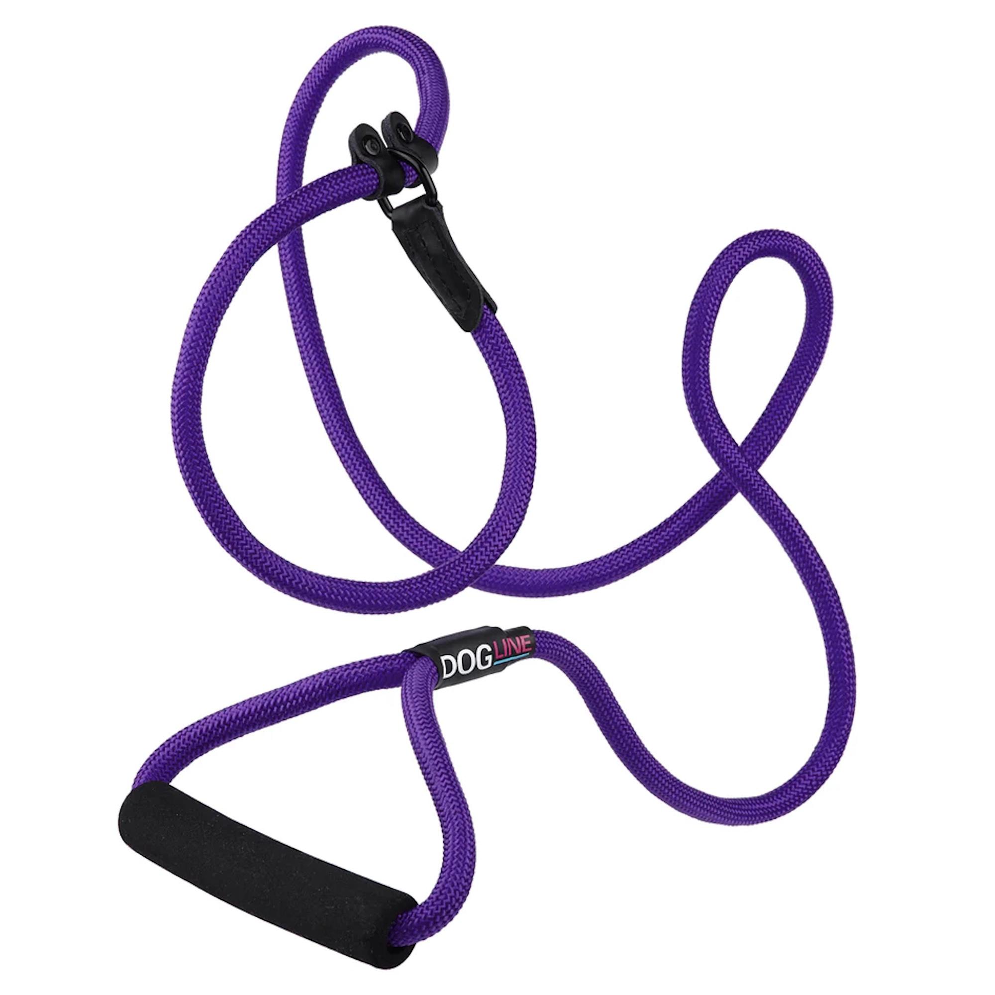 Dogline Round Nylon Slip Lead - Purple