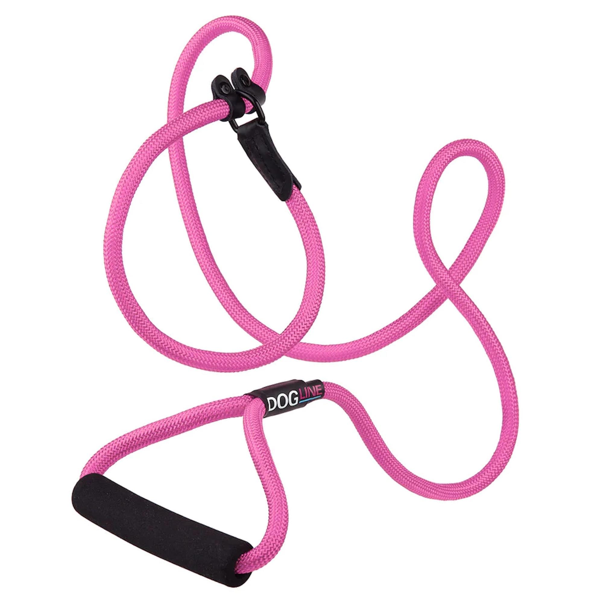 Dogline Round Nylon Slip Lead - Pink