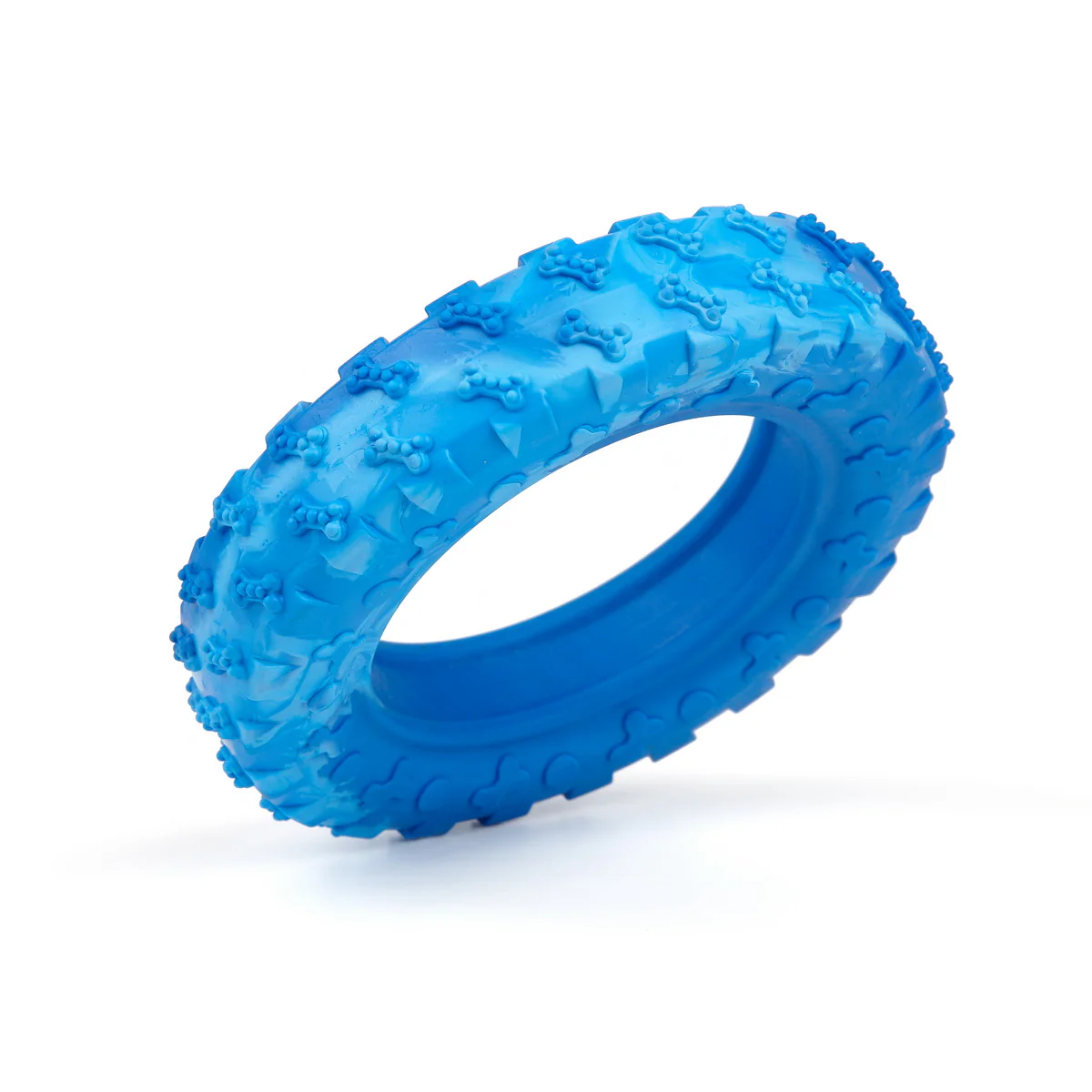 Dogline Textured Rubber Tire Dog Toy - Blue