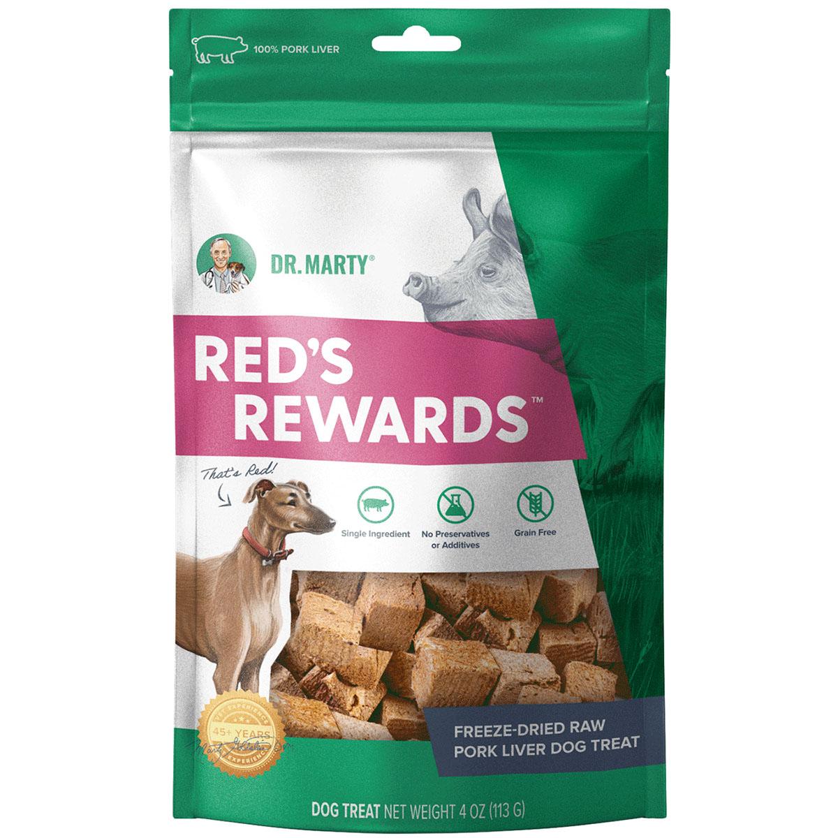 Dr. Marty Red's Rewards Freeze-Dried Pork Liver Dog Treats 