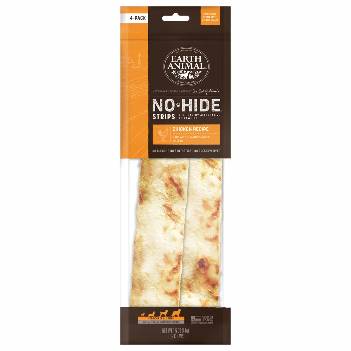 Earth Animal No-Hide Chicken Strips Dog Chews