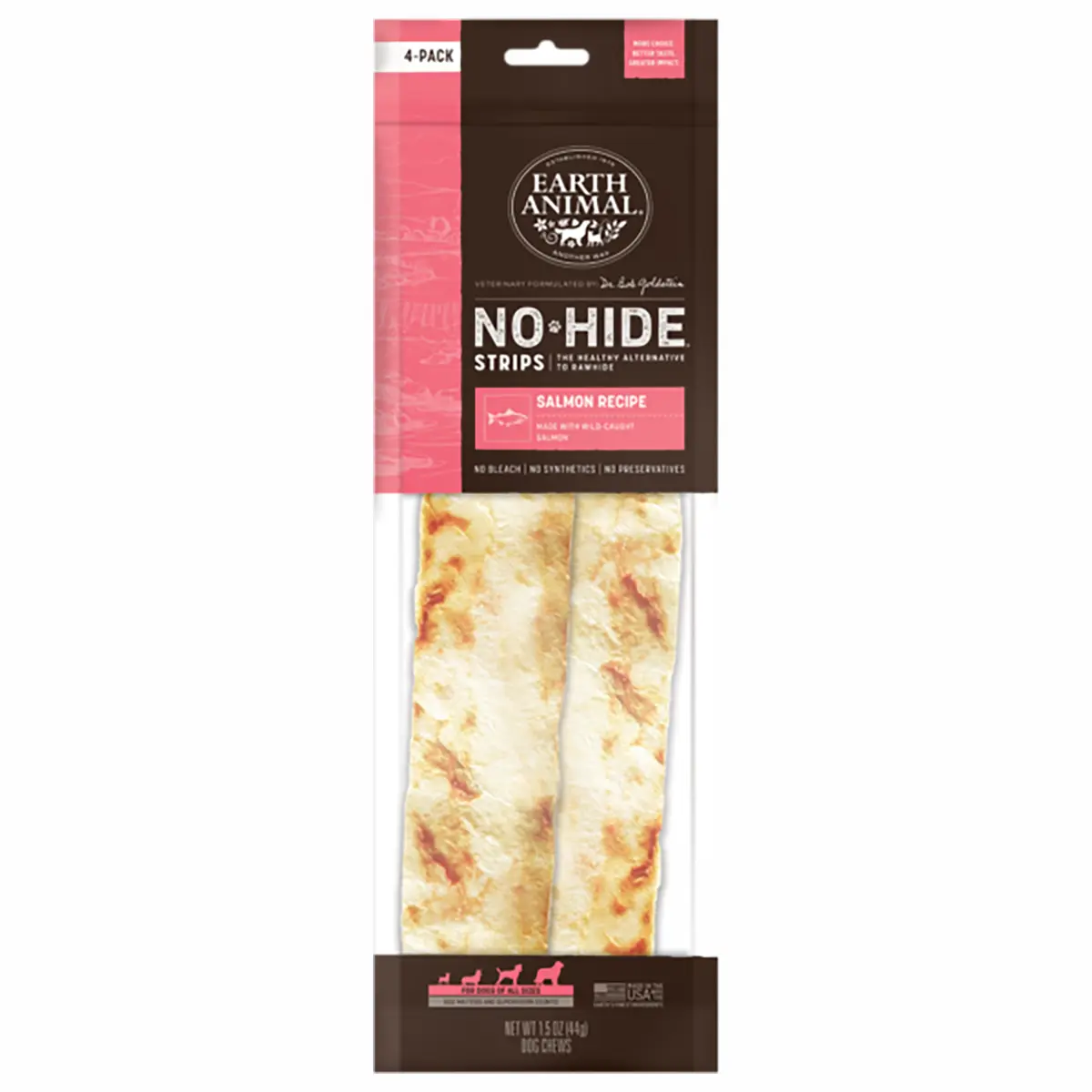 Earth Animal No-Hide Salmon Strips Dog Chews