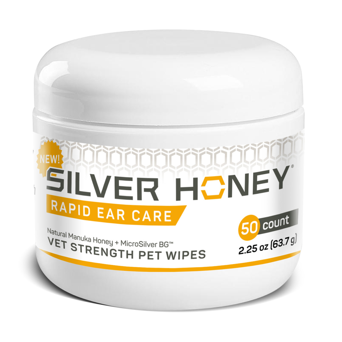 Silver Honey Rapid Ear Care Vet Strength Pet Wipes