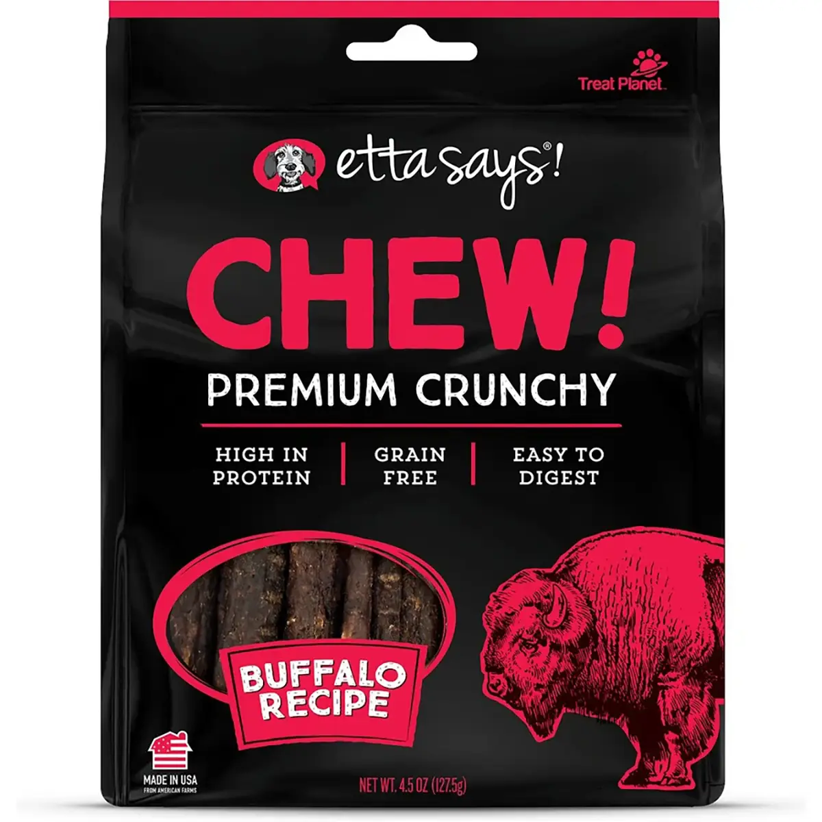 Etta Says! Chew! Crunchy Dog Treats - Buffalo Recipe