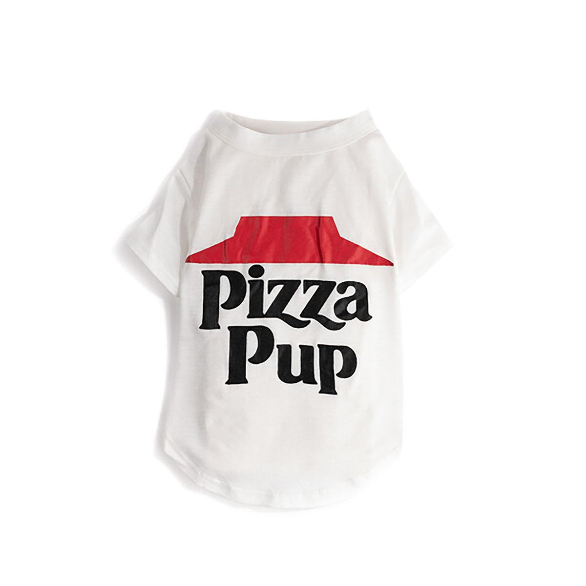 fabdogÂ® Pizza Pup Dog Shirt - White