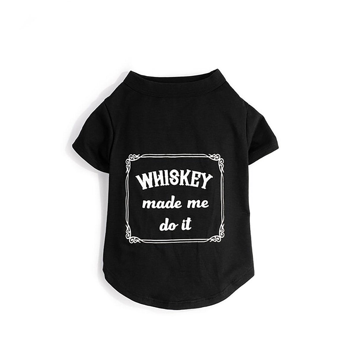 fabdogÂ® Whiskey Made Me Do It Dog Shirt - Black