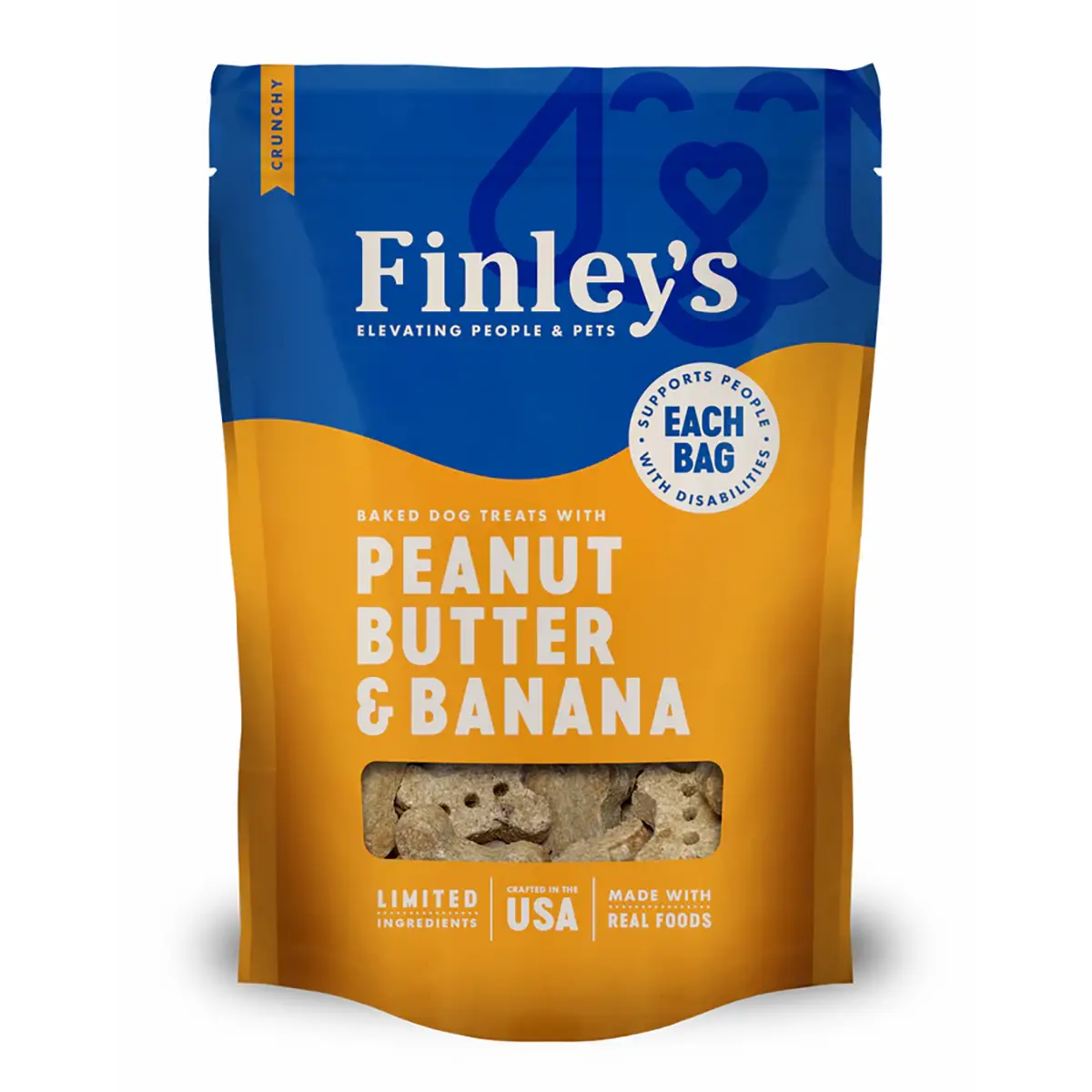 Finley's Crunchy Biscuit Dog Treats - Peanut Butter & Banana