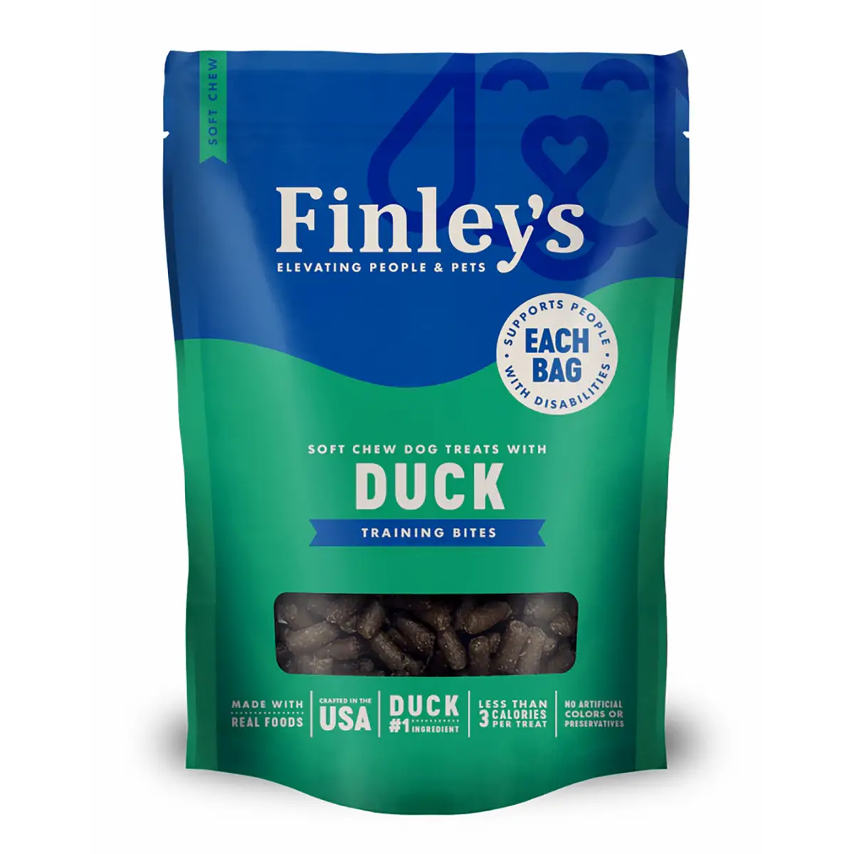 Finley's Soft Chew Training Bites Dog Treats - Duck