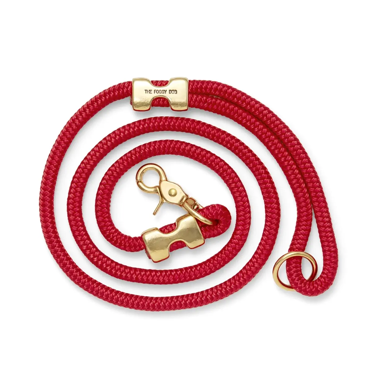 The Foggy Dog Marine Rope Dog Leash - Ruby