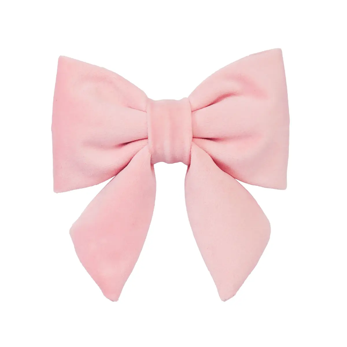 The Foggy Dog Velvet Lady Dog Bow Collar Attachment - Blush Pink