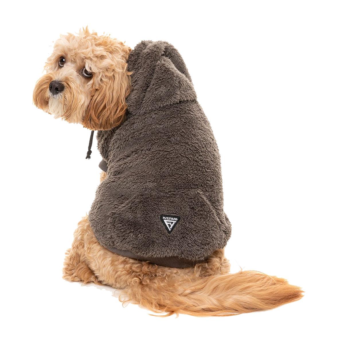 FuzzYard Ready Teddy Dog Hoodie - Truffle