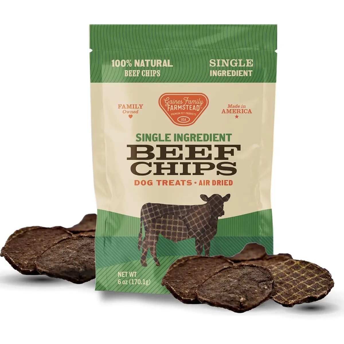 Gaines Family Farmstead Beef Chips Dog Treats