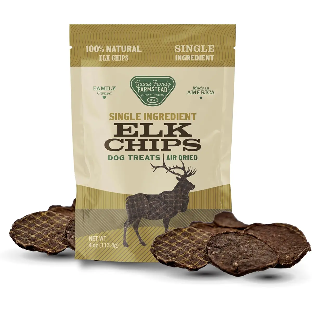 Gaines Family Farmstead Elk Chips Dog Treats