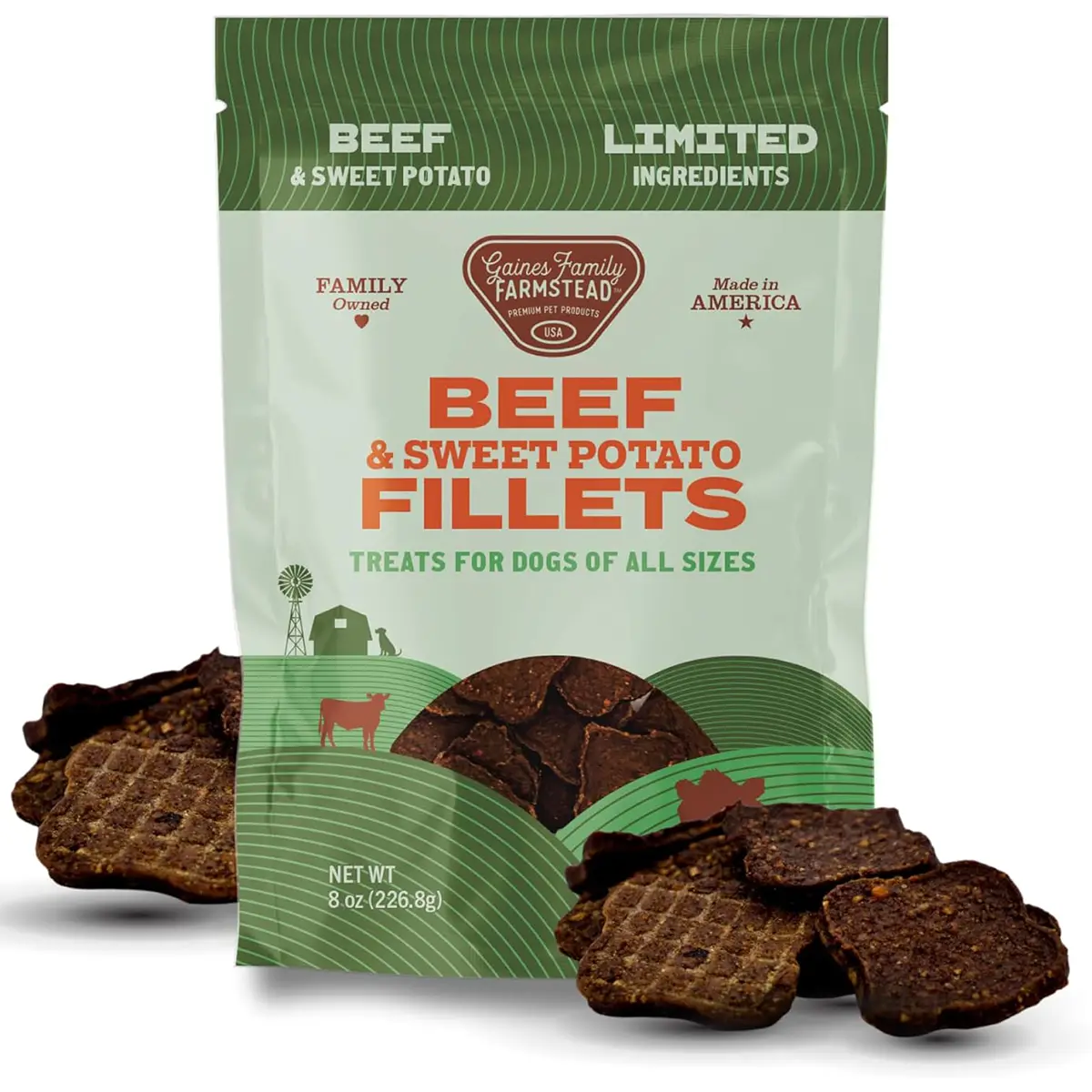 Gaines Family Farmstead Sweet Potato & Beef Fillets Dog Treats
