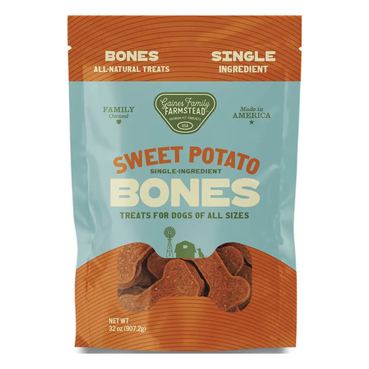 Gaines Family Farmstead Sweet Potato Bone Dog Treats