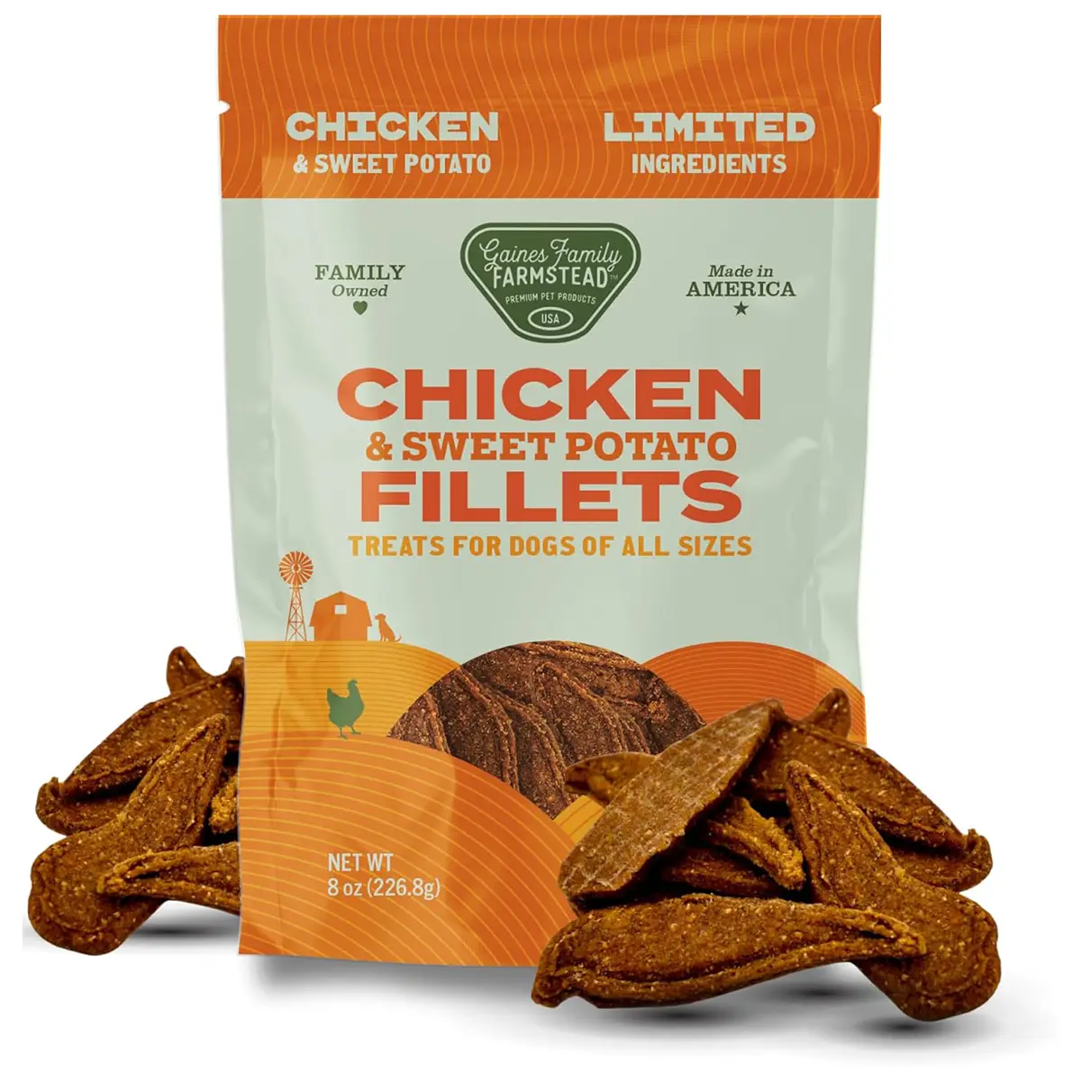 Gaines Family Farmstead Sweet Potato & Chicken Fillets Dog Treats