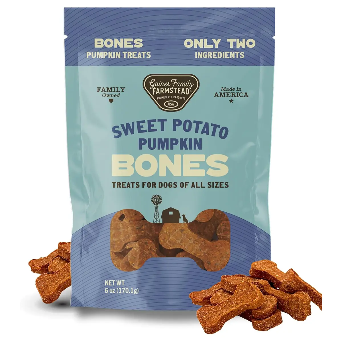 Gaines Family Farmstead Sweet Potato and Pumpkin Bone Dog Treats