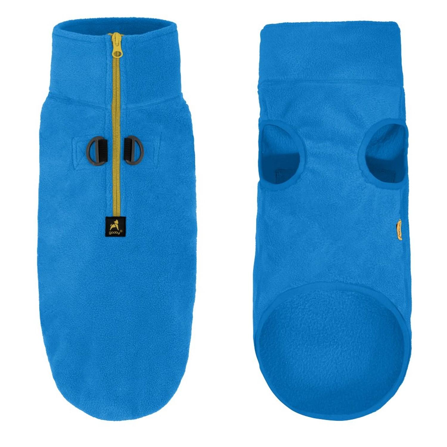Gooby Half Zip-Up Fleece Dog Vest - Blue