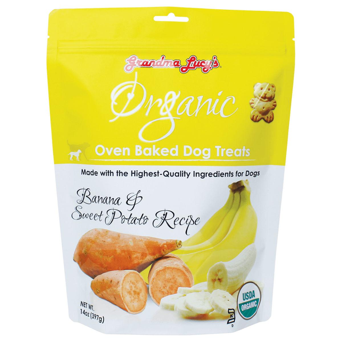 Grandma Lucy's Organic Oven Baked Dog Treats - Banana & Sweet Potato